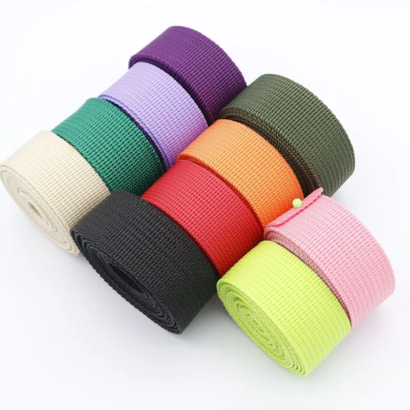 5 meters 20mm color polypropylene belt nylon webbing backpack belt school bag belt flat belt diy accessories PP bead belt webbin