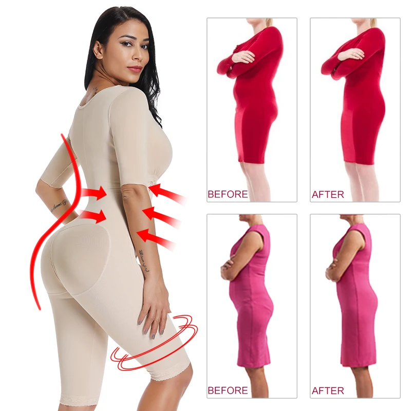 Slimming Bodysuit Body Shaper Post Surgery Seamless  Compression Garment Full Shapewear Colombianas Reductoras