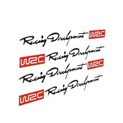 4Pcs Fashion Car Sticker Racing Development WRC Car Door Handle Decorative Decals Sticker