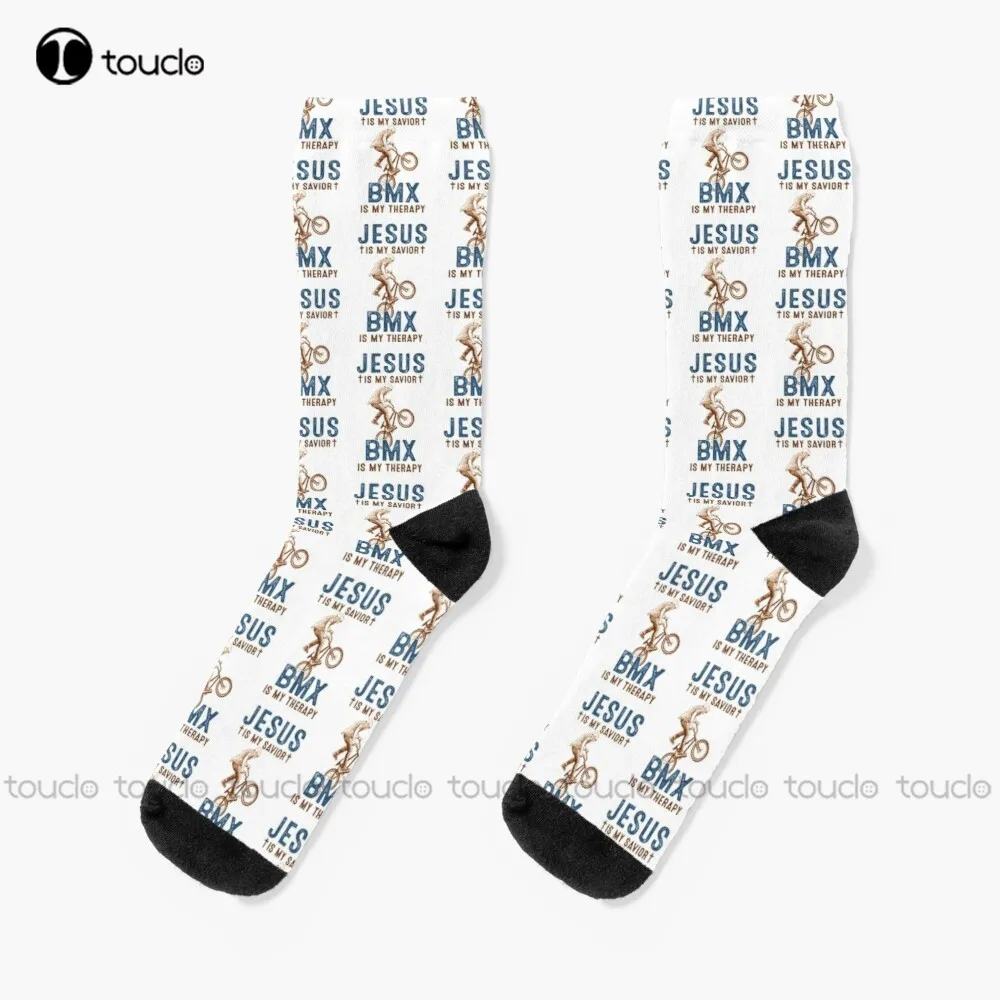 

Bmx- Jesus Is My Savior Socks Unisex Adult Teen Youth Socks Personalized Custom 360° Digital Print Hd High Quality Funny Sock