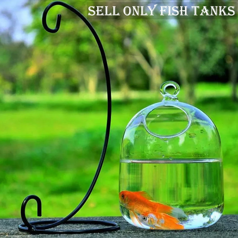 Hanging Transparent Glass Vases Fishbowl Fish Tanks Handmade Aquarium Decor