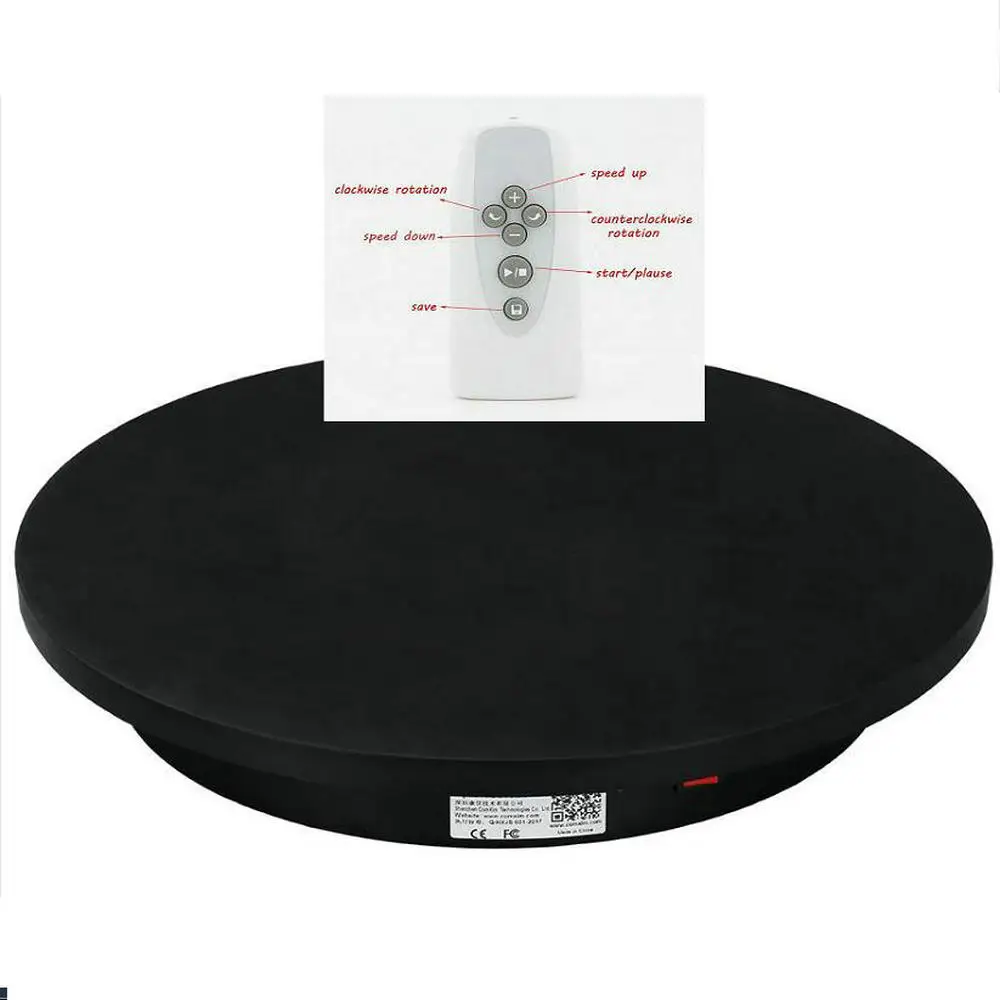 HQ R01 Remote Control Listrik Berputar Turntable Display Stand Lazy Susan Dasar Otomatis Rotary Stand Bergulir Platform