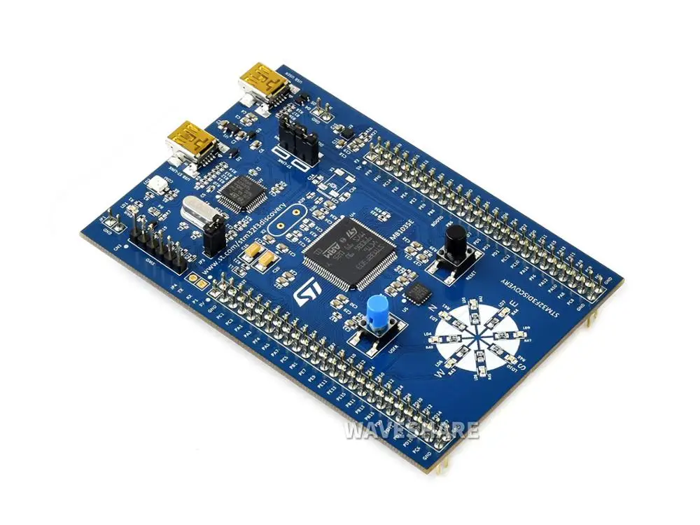 100% ST oryginalny STM32F3DISCOVERY zestaw odkrywców STM32F303VCT6 ARM Cortex-M4 STM32 pokładzie rozwoju na pokładzie ST-LINK/V2