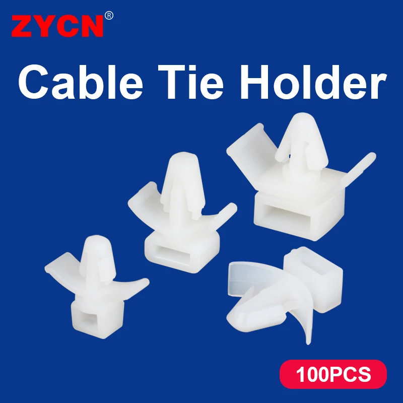 100PCS Plastic Isolation Column Cable Ties Holder Substrate Nylon66 Arrangement Line PCB Rivets Interval Bolt Type Fixe Seat