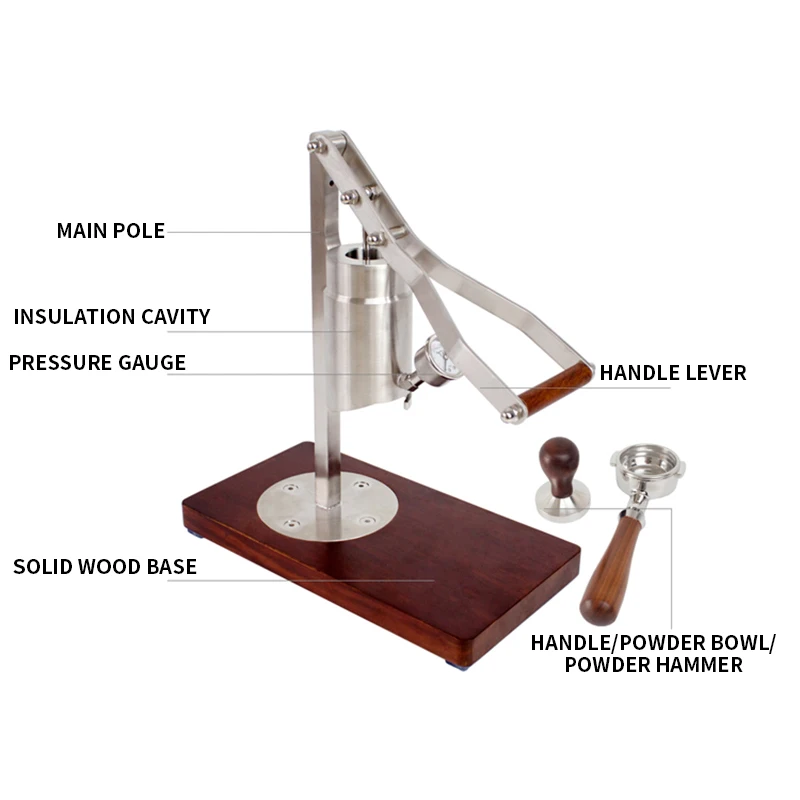 Zxs-espresso-2 Кофемашина на тележке Полуавтоматическая кофемашина для эспрессо Портативная деловая инструкция 1-16 бар 100 мл