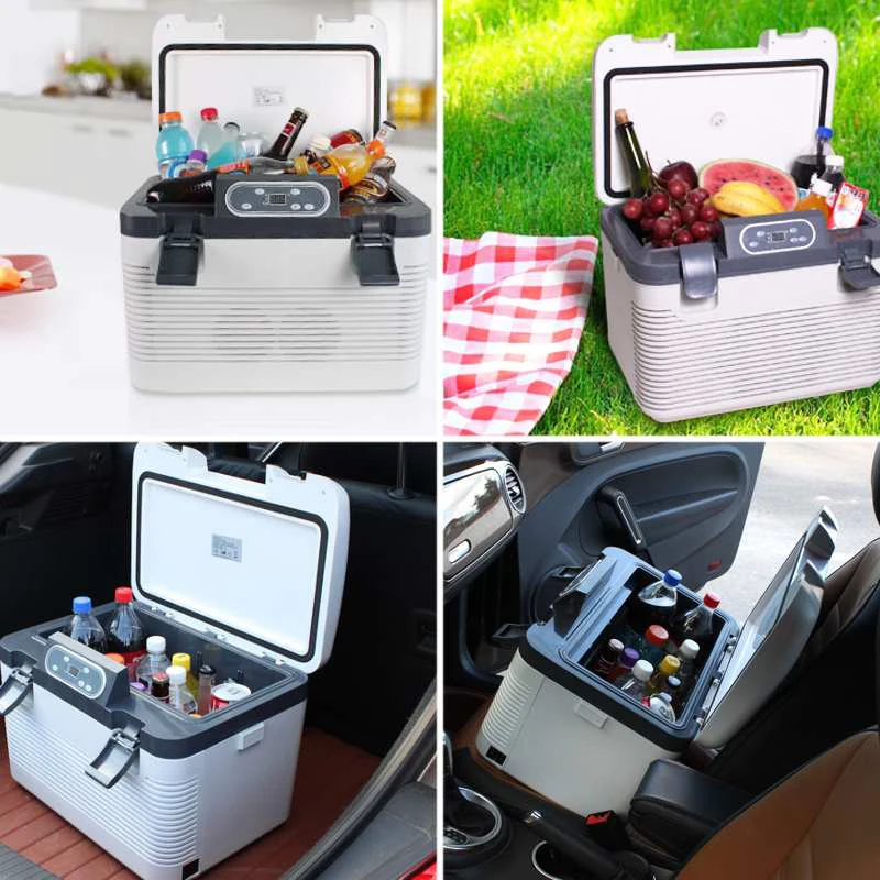 Car Refrigerator Freeze heating -5~65 Degrees 19L Fridge Compressor for Car Home Picnic Refrigeration heating DC12-24V/AC220V