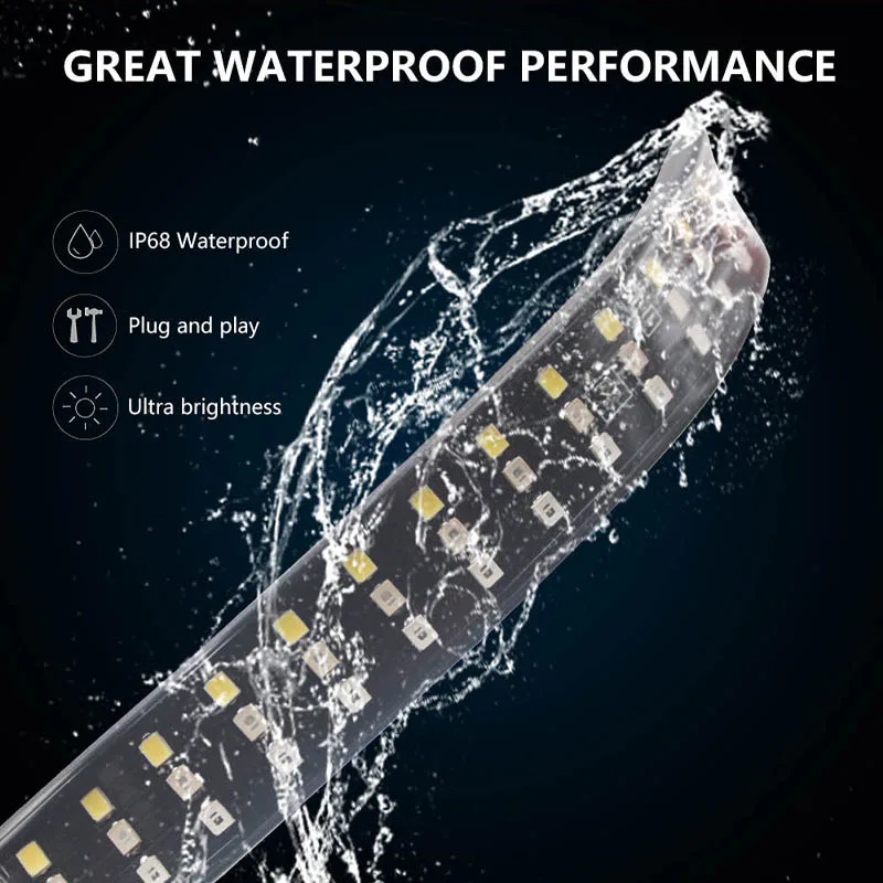 1.2/1.5M Car Pickup Truck Flexible LED Brake Turn Light Warning Lamp Strip Rear Tail Running Reverse Light Tailgate Light Bar
