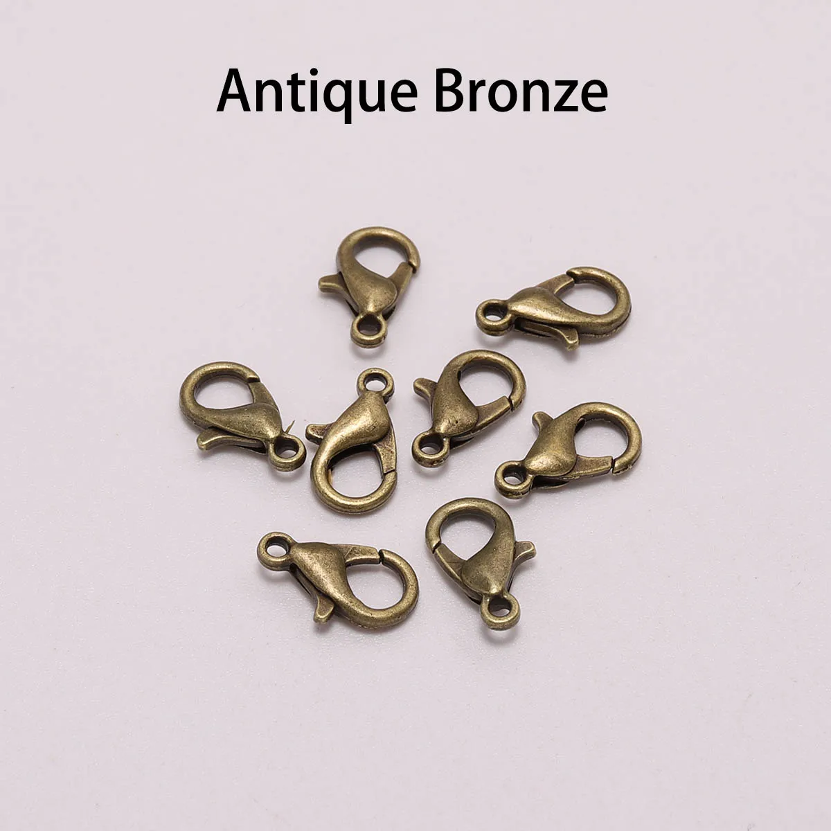 50 teile/los 10 12 14 16mm Gold Legierung Armband Karabiner Haken Für DIY Halskette Kette Stecker Schmuck Finden liefert – Detail 12