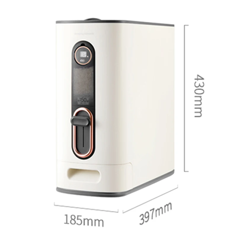 Balde de arroz inteligente, para uso doméstico, à prova de umidade, selado, tanque de armazenamento de farinha, cilindro, caixa de armazenamento