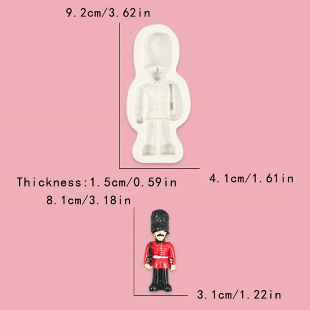 Luyou Cartoon Soldier Silicone Cake Molds Fondant Resin Mold Cake Decorating Tools Kitchen Baking Accessories