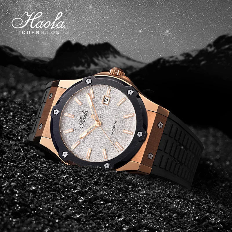 HAOFA Business Mens Watches Automatic Mechanical Waterproof Sapphire Automatic Watch For Men Day And Date Fashion reloj hombre