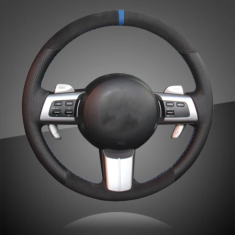 Custom Hand Stitching Steering Wheel Cover for Mazda MX-5 2009-2013 RX-8 2009-2013 CX-7 CX7 2007-2009 Car Steering Wheel Cover