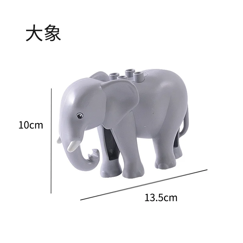 Animals Big Building Blocks Model Figure Accessories Compatible Zoo Dinosaur Dolphi Duck Hippo Education Toy Gift for Kids