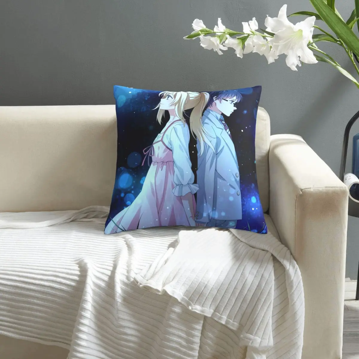 Your Lie In April pillowcase printed cushion cover sofa waist pillow pillow cover