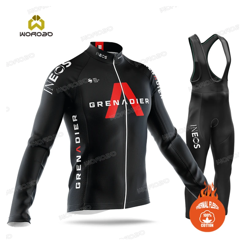 Inverno jaqueta de ciclismo homem camisa conjunto térmico ineos 2022 manga longa moletom mtb ciclismo terno conjuntos uniforme da equipe bicicleta