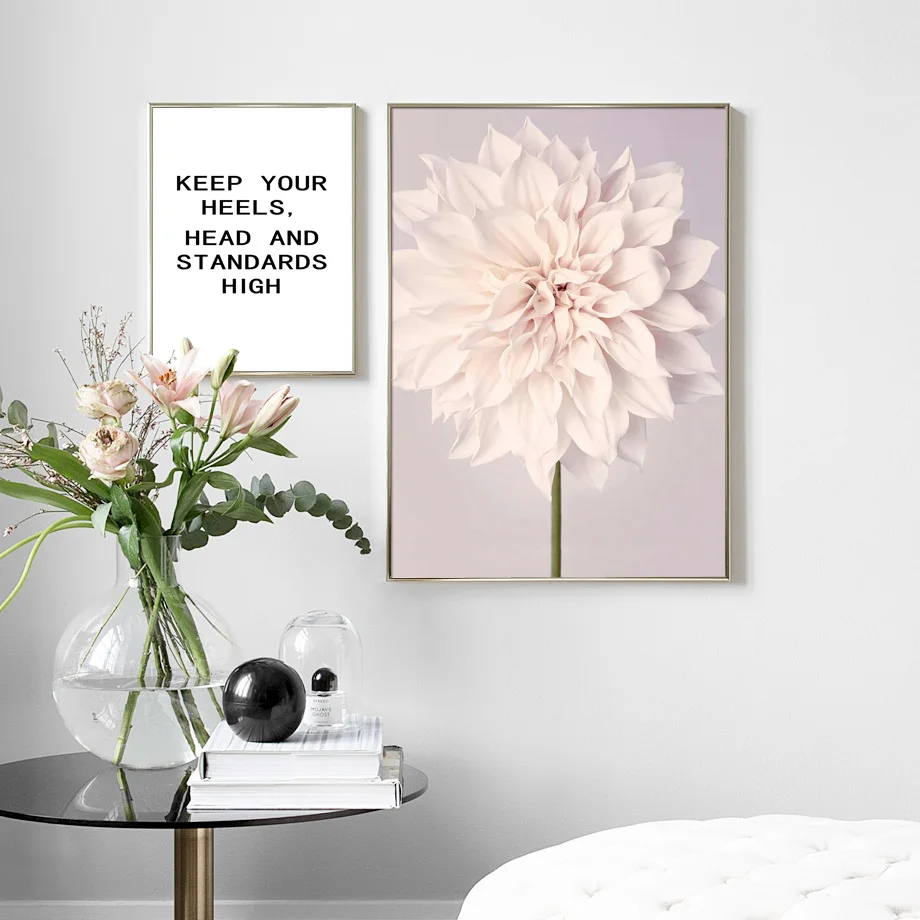 Sunlight Girl Dahlia Rose Quotes Landscape Wall Art Canvas Painting Nordic Posters And Print Wall Pictures For Living Room Decor