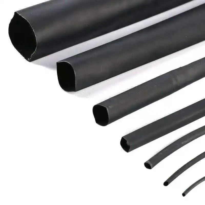 1M/batch 3:1 heat shrinkable rubber double wall pipe diameter with rubber lined sleeve 1.6/2.4/3.2/4.8/6.4/7.9/9.5/12.7mm