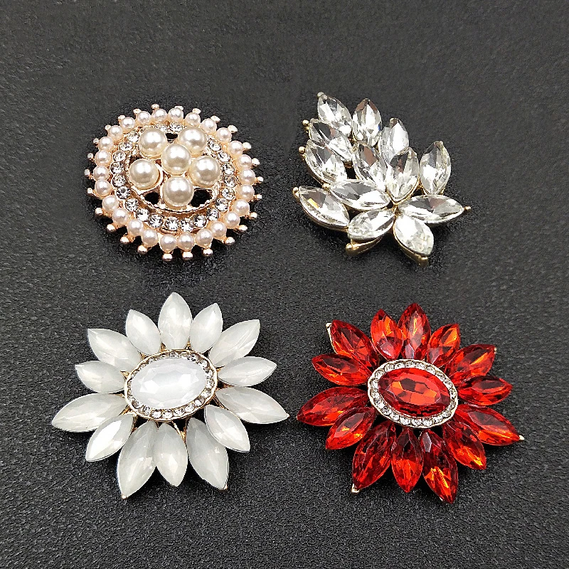 2020New 30Pcs Big Rhinestones Button for Wedding Decoraation Clothing or DIY Shoes Flower Accessories HZ671-HZ677