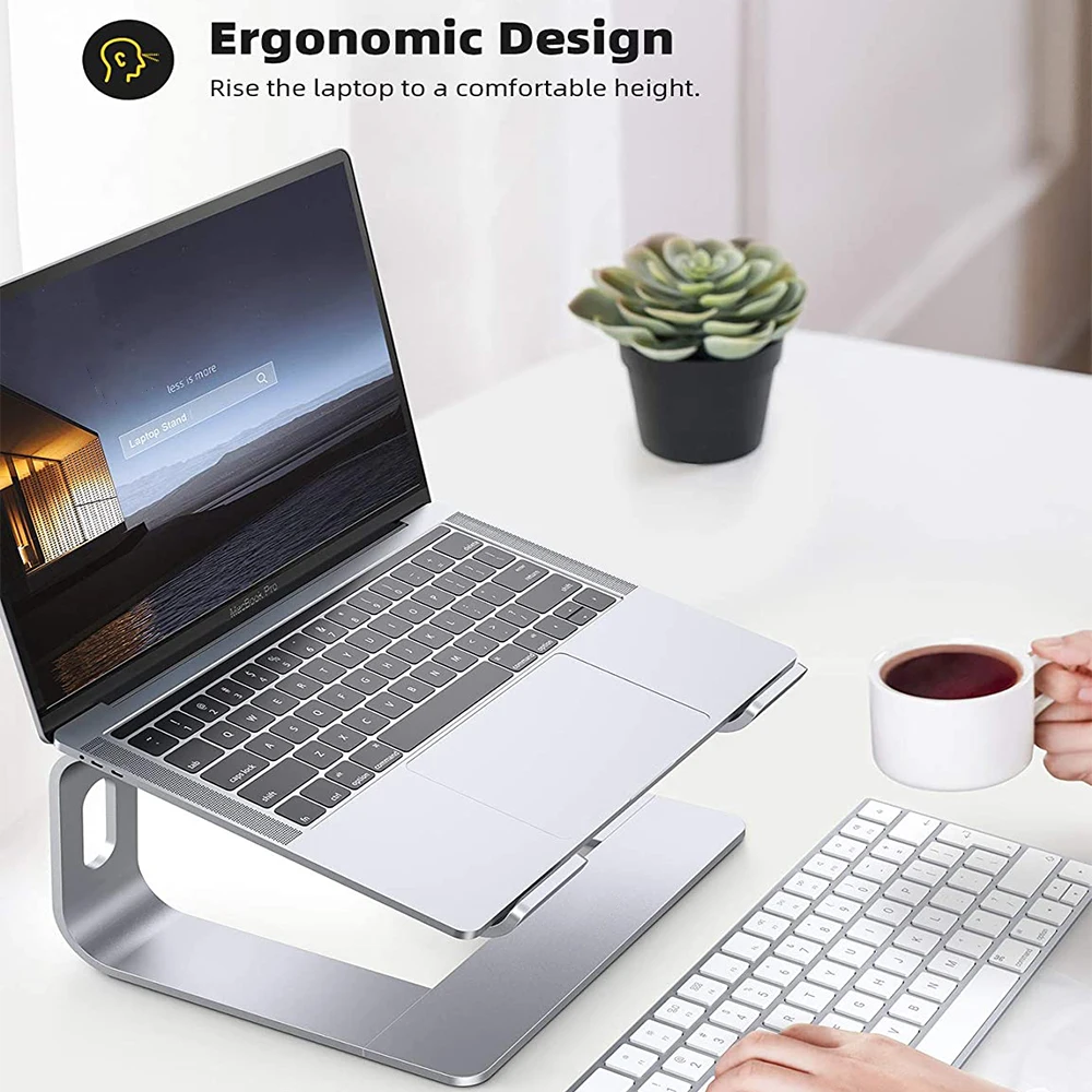 Laptop Stand Ergonomic Aluminum Alloy Computer Stand Detachable Laptop Riser Notebook Holder Stand Compatible For MacBook Air 13