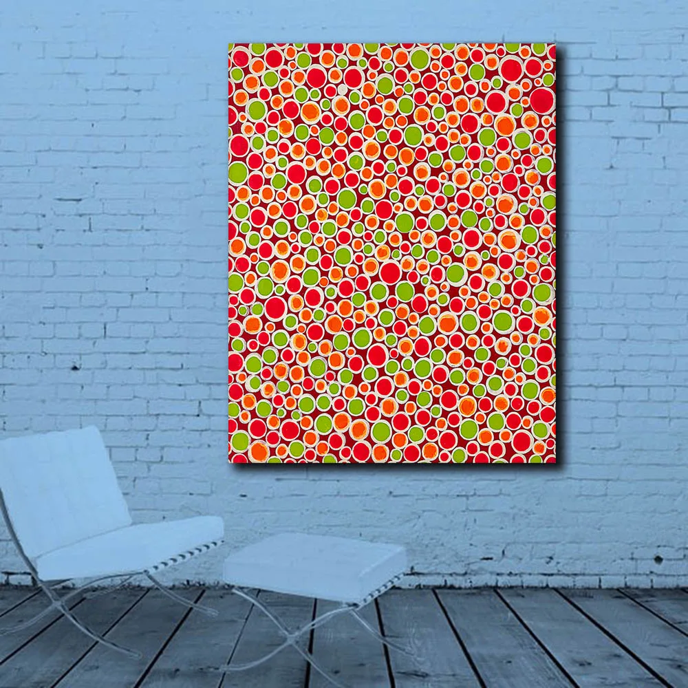 Drucken Sie Ölgemälde Wandgemälde YAYOI KUSAMA Blumenbeet Home Dekoratives Wandkunstbild für Wohnzimmer Gemälde ungerahmt