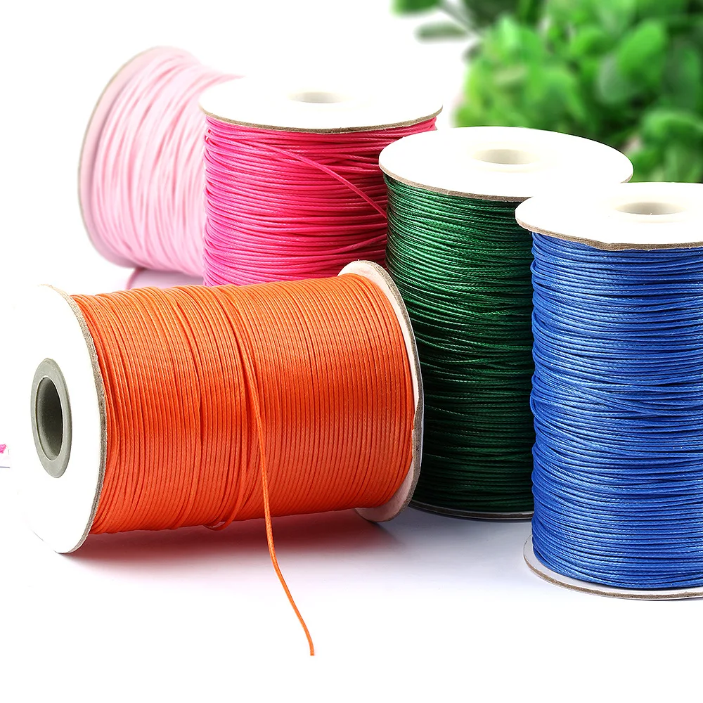 1mm 10 yards Waxed Rope Diy Handmade Braided Cards For Jewelry Decorative Making Wax Polyester Thread