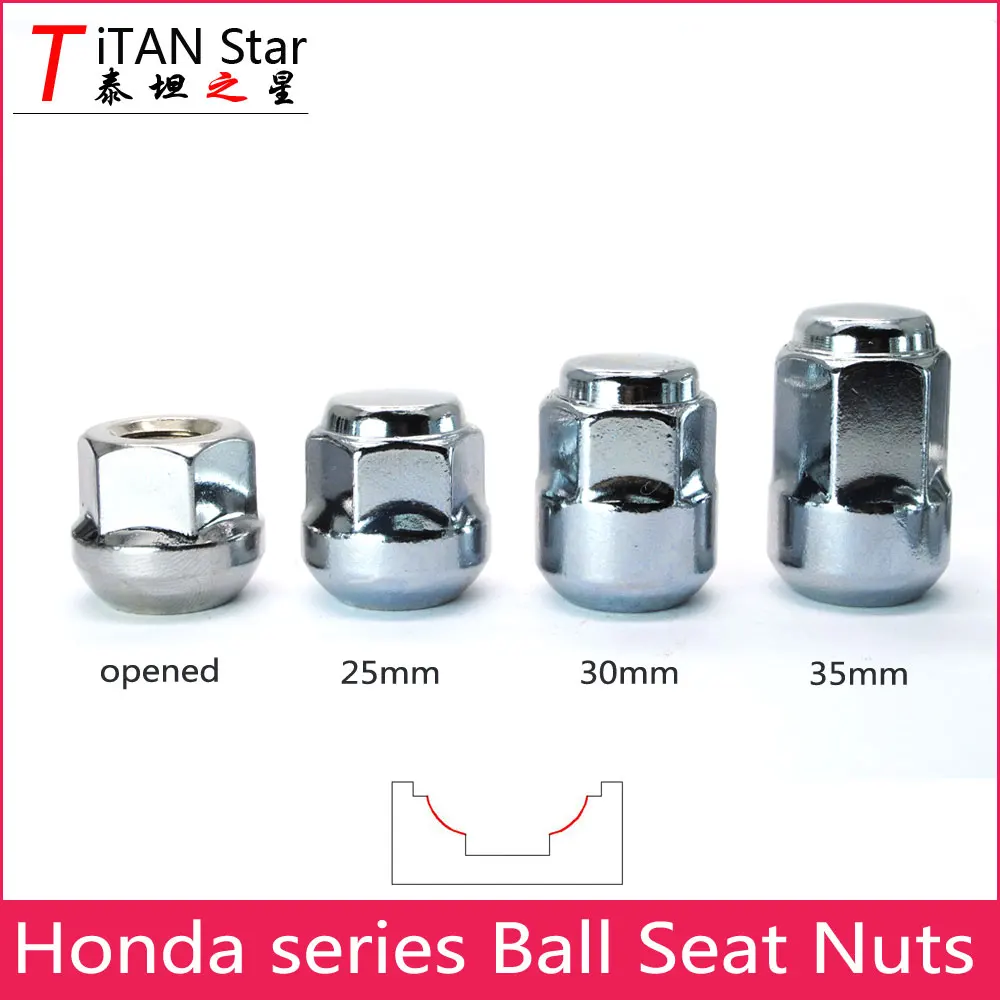 5x M12x1.5 1.50 Wheel Acorn Nuts Hex Nut Fits For Honda Accord CRV City Fit Civic Crosstour CRV CRZ Insight JAZZ