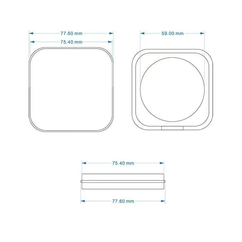 DIY Đen Phối Hộp Với Điểm Gương 2 Hộp Di Động Mờ Đen Trống Từ Mỹ Phẩm Bảng Ánh Sáng Cao Bột Nhỏ Gọn