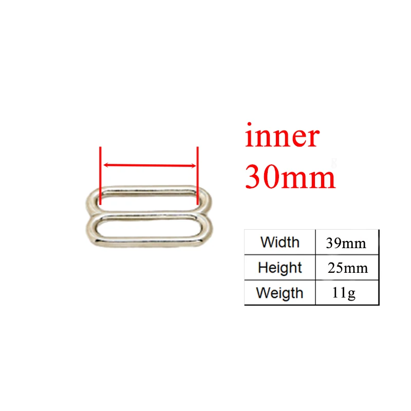 1pc Metal Non-Welded plating Roller Pin Adjuster buckles For Backpacks Straps dog collar  accessory for 10mm 15mm 20mm 25mm 30mm