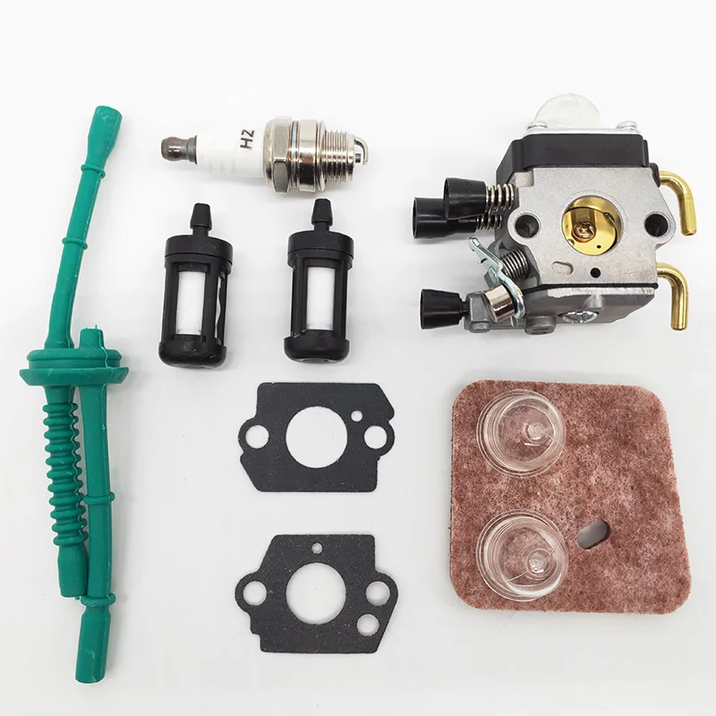 1ชุดชุดคาร์บูเรเตอร์สำหรับSTIHL FS80 FC55 FC75 FC85 FS310 FS38 FS45 FS45C FS45L FS46 FS55 FS55RC Airการใช้กรองปะเก็นCarb