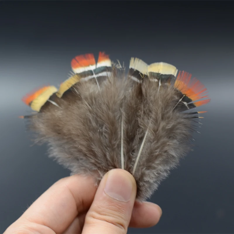 20pcs/pack Fly Tying Lady Amherst Pheasant Feathers 3optional Styles Head White Tippets/Body Feathers/Rear Saddle Tippets Flies