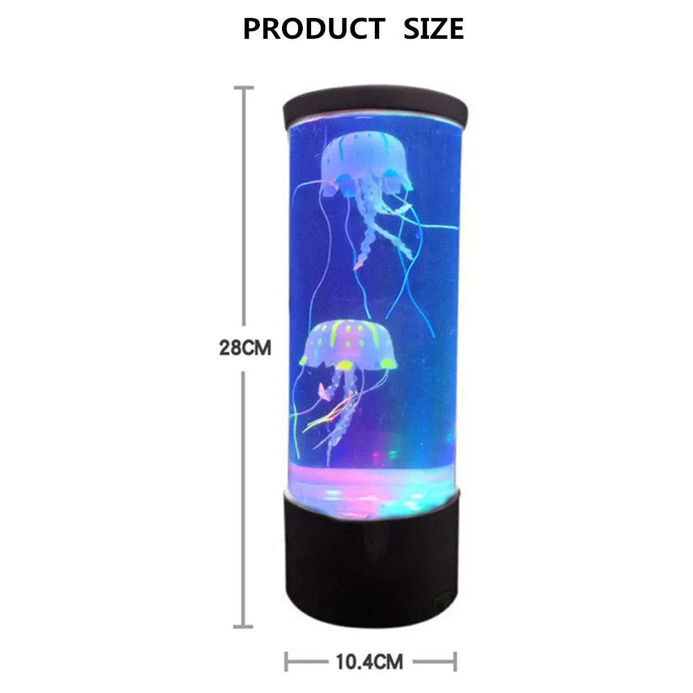 2021 Creative LED Jellyfish Night Light USB/AA Power Home Aquarium Décor Lamp Bedside Lamp Fashion Atmosphere Aquatic Animals