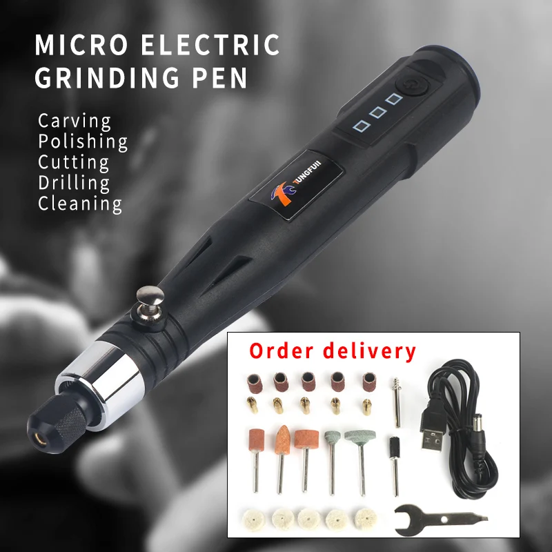 Dremel Tool Mini Electric Engraving Pen Carving Tool With Polishing Accessories 15000RPM Electric Nail Drill Machine