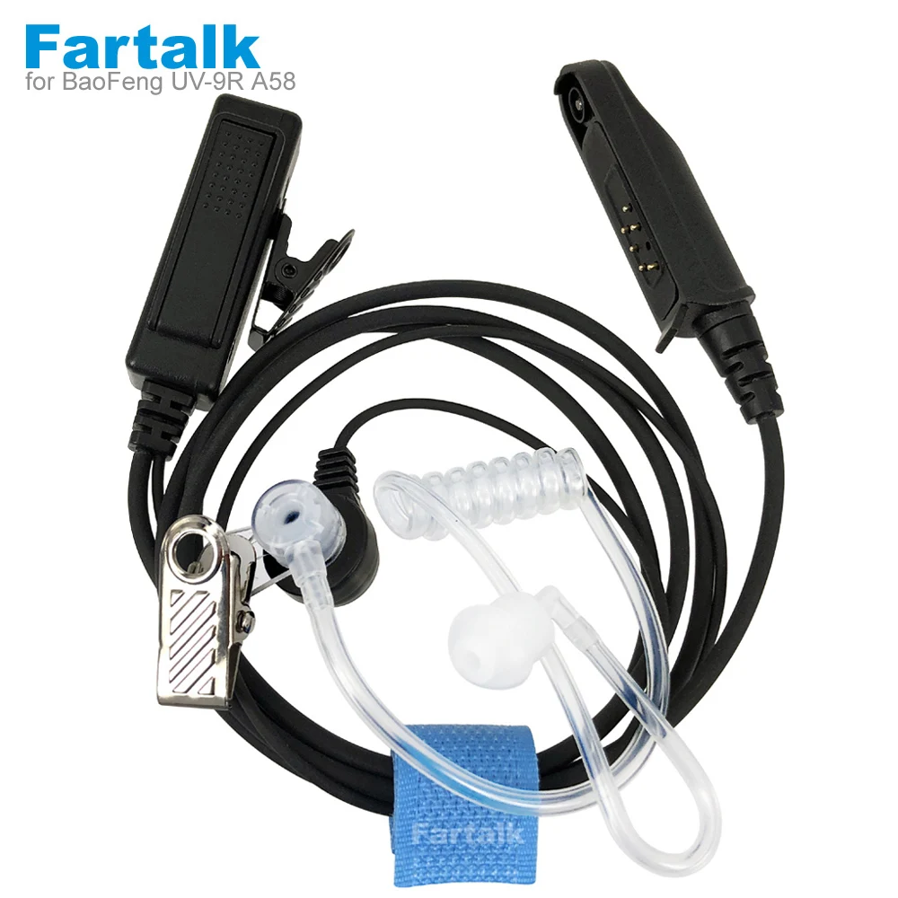 

A58 Air Acoustic Tube Earpiece Headset Mic for BaoFeng A-58 UV-9R Plus GT-3WP BF-9700 UV- 82WP Walkie Talkie Two Way Radio