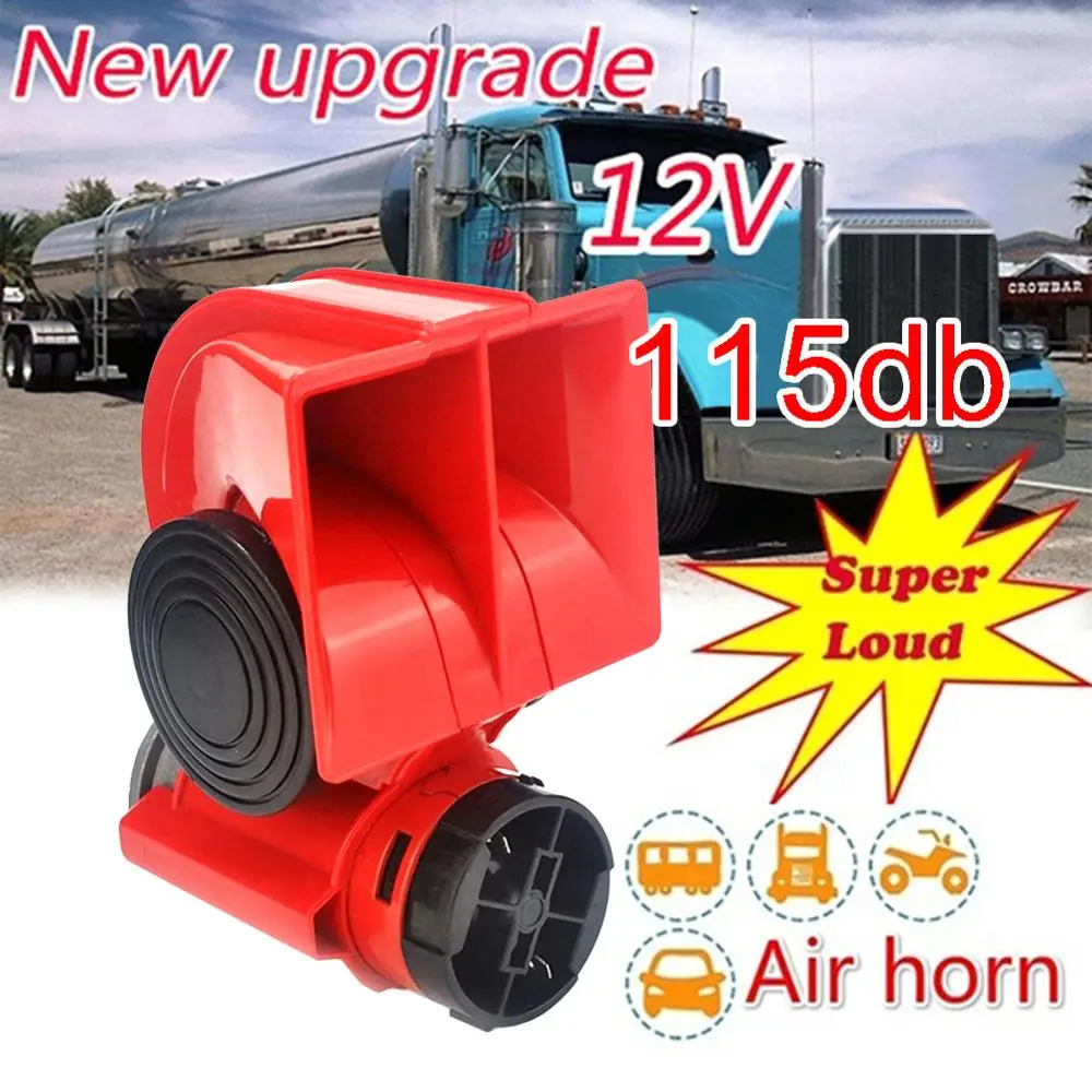 115dB 12V Auto Car Truck Motorcycle Super Loud Dual Tone Trumpet Electric Air Horn Snail Siren speakers Sound Signal For a Car