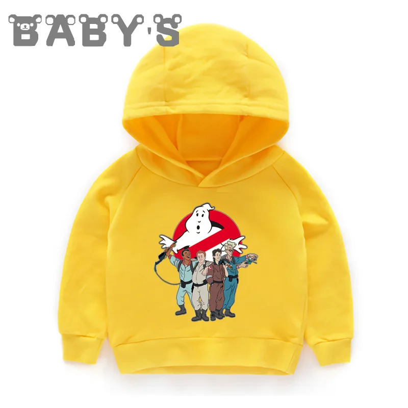 Old School Ghostbuster Cartoon Children Hooded Hoodies Funny Kids Sweatshirts Cute Baby Pullover Tops Girls Boys Clothes,KMT5224