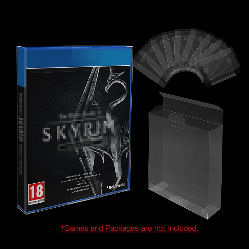 10 قطعة صندوق كم وقائي DVD PS2 XBOX WiiU مكعب لعبة مخصص واضح البلاستيك صندوق عرض غطاء غبار