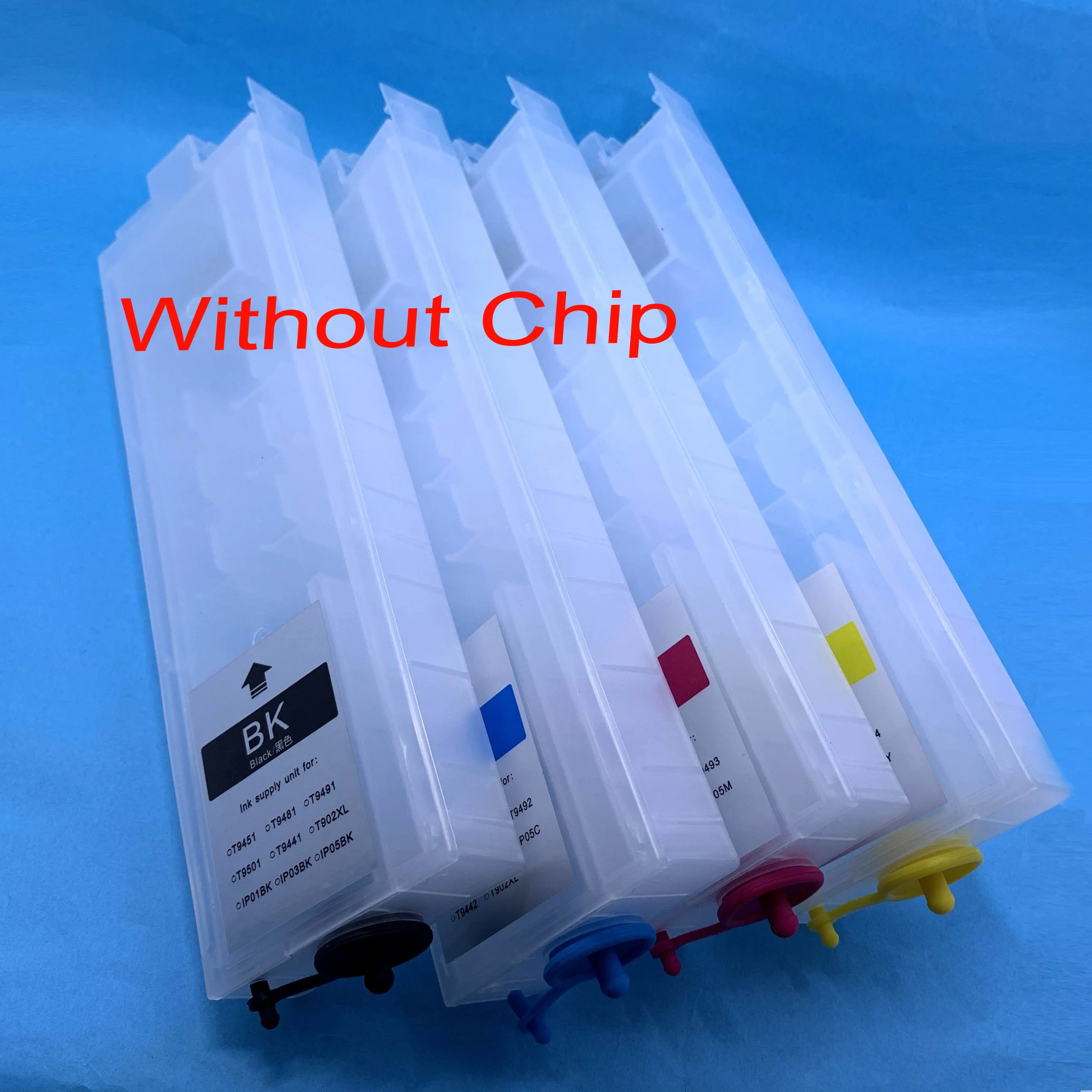 

Empty Refillable ink cartridge T9441 T9451 T9461 T902XL T9481 T9491 T9501 IP01 IP03 IP05 without chip