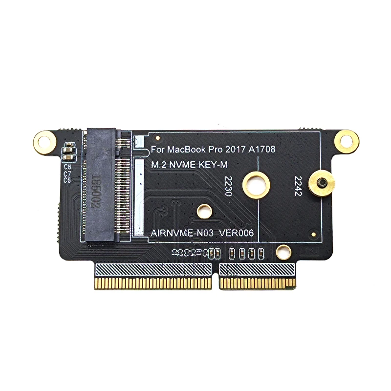 Adaptateur NVMe PCI Express PCIE vers NGFF M2 SSD, carte M.2 SSD pour Apple Macbook Pro Retina 13 "A1708, nouveauté 2016 2017