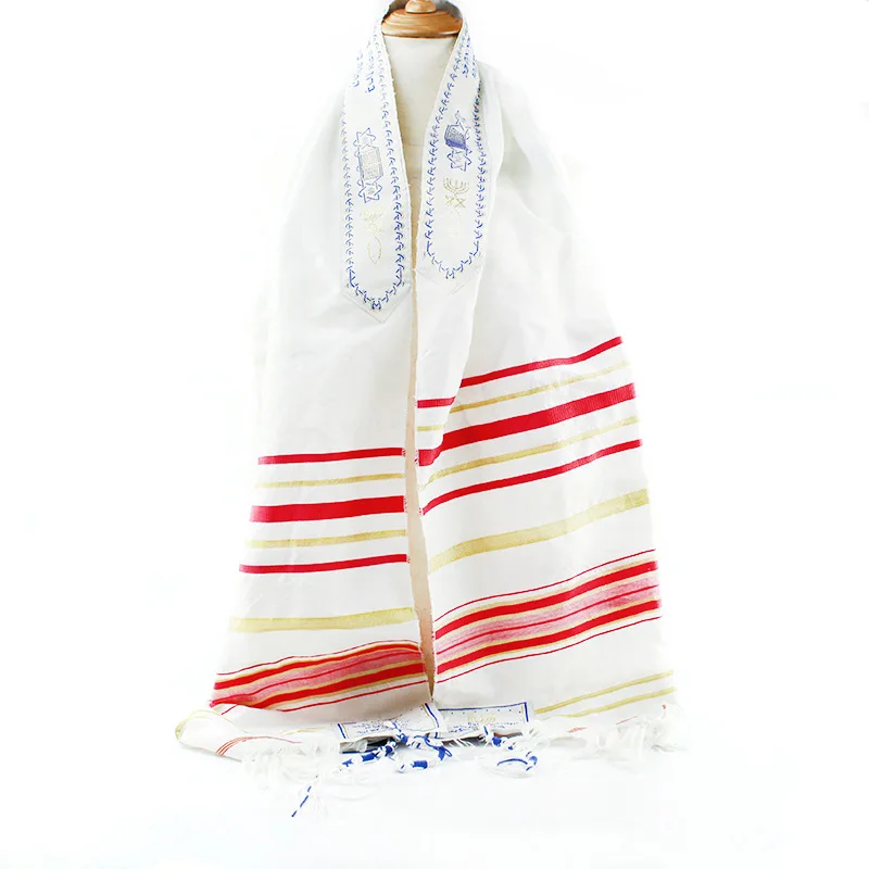 Tallit Prayer Shawl Israel 55x180cm Polyester Talit Zipper Bag Tallis Israeli Praying Scarfs Priez Wraps Prayer Shawl Talis