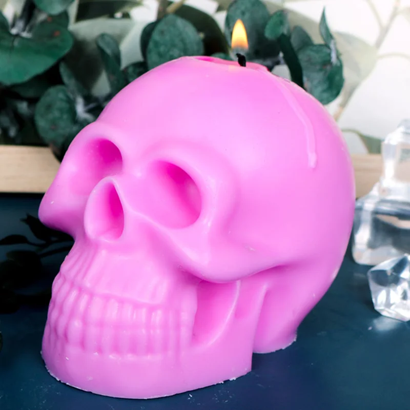 New Halloween Skull Ice Cube Silicone Mold Three-dimensional Mousse Cake Decoration Tool DIY Aromatherapy Candle Resin Moulds