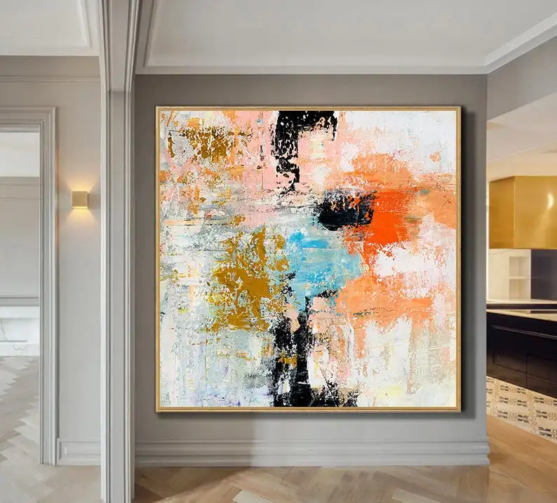 

Абстрактная живопись, большая настенная живопись, Современная Настенная живопись, текстурная живопись мастихин, акриловая живопись, подарок для нее, Настенный декор для спальни