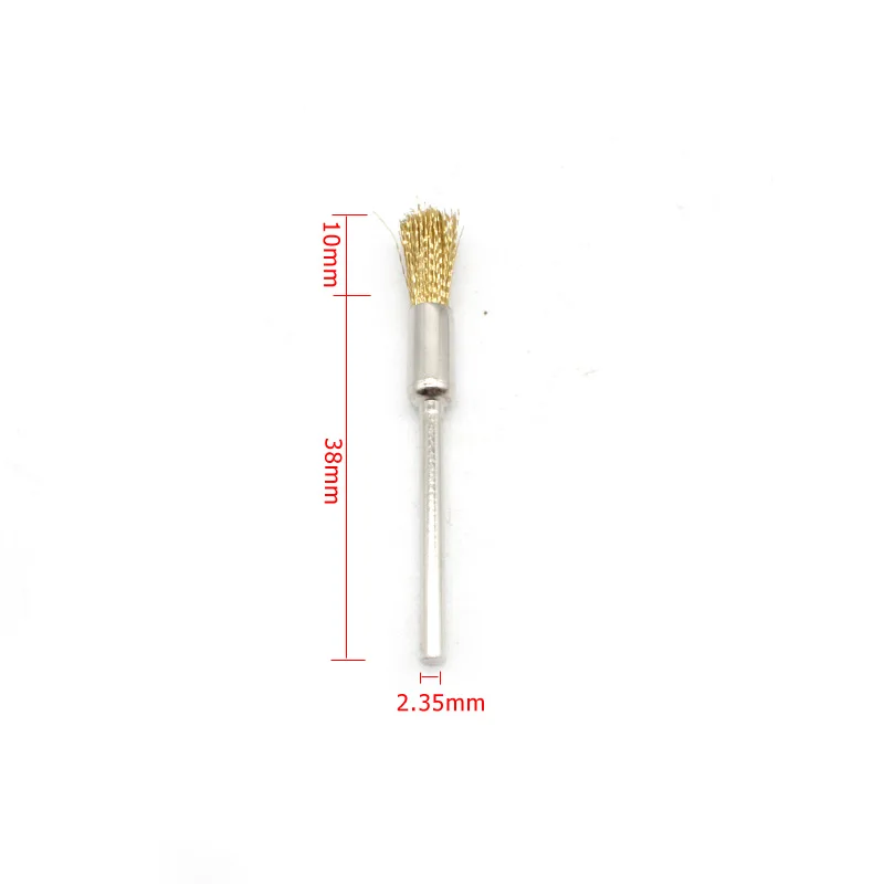 20pcs Hair Polishing Brush Abrasive Tools 2.35mm Shank Steel Wire Wheel Brushes for Metal Rust Removal