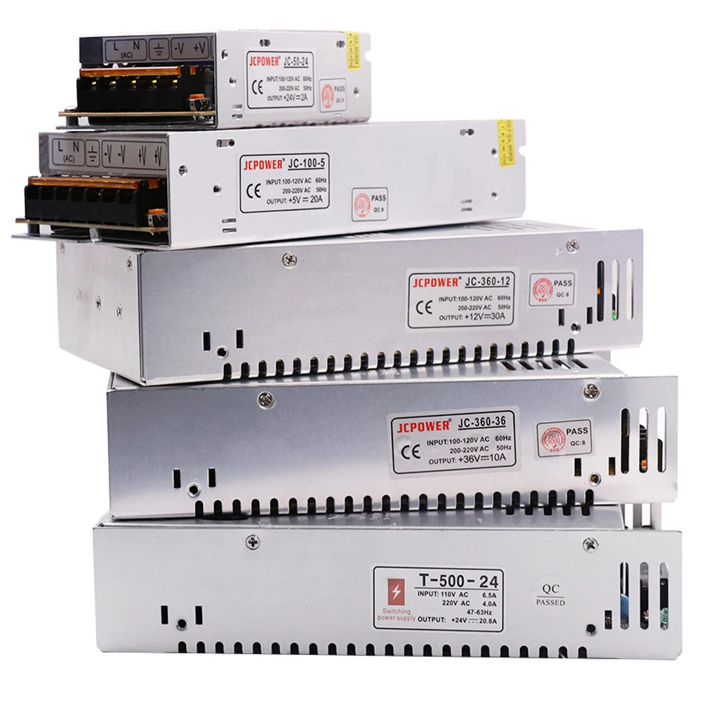 5V 12V 24V 9V 36V Lighting Transformers Iron Shell Switching Power Supply For Led Strip Light Lamp LED Driver Power Adapter