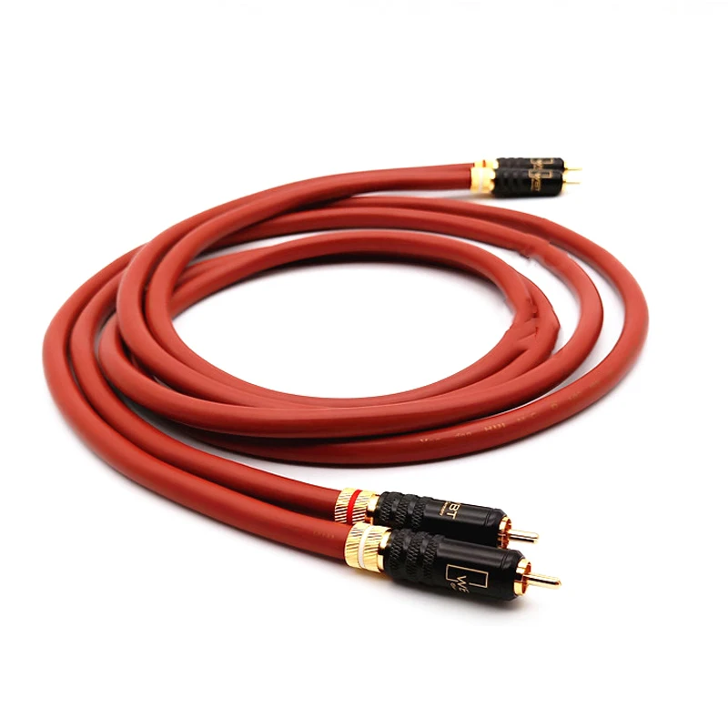 

1Pair VDH MC D102 MK III HYBRID RCA Interconnect Cable,wire with WBT-0144 Gold plated RCA plug