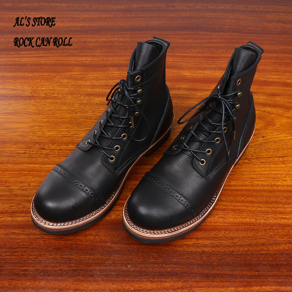 XW400 RockCanRoll Super Quality Size 35-52 Handmade Goodyear Welted Durable Italian Cowhide Boots Custom Made Available