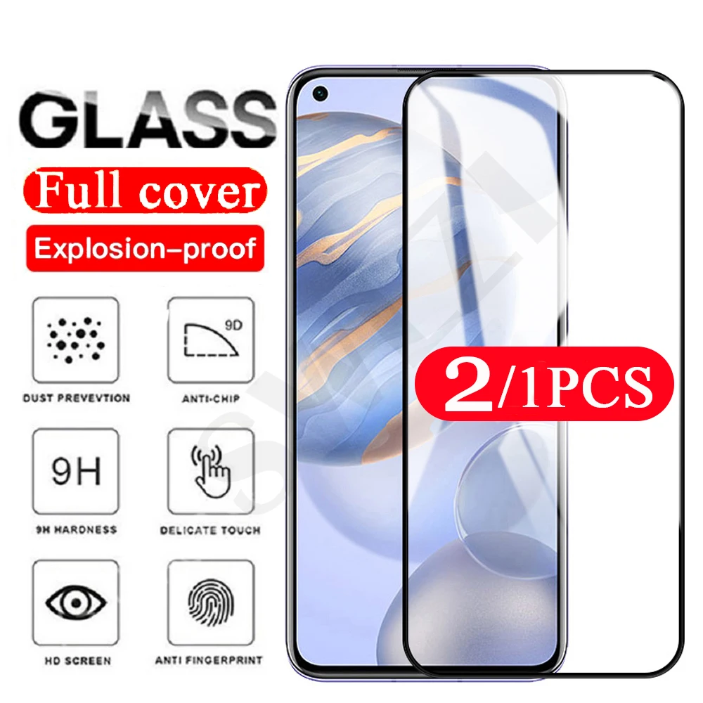 2/1Pcs tempered glass film for Honor view 40 v40 5G 30 pro plus 20 lite note 10 10i 20i 20S 30i 30S protective screen protector