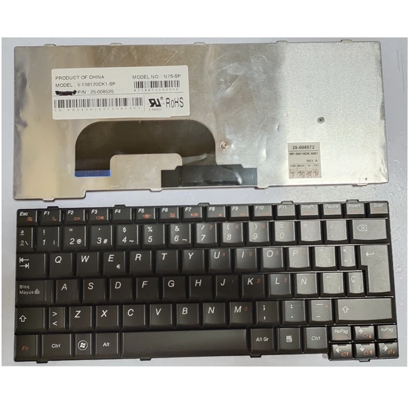 

SP/LA Laptop Keyboard for LENOVO S12 N7S K26 K23 N7W BLACK/WHITE