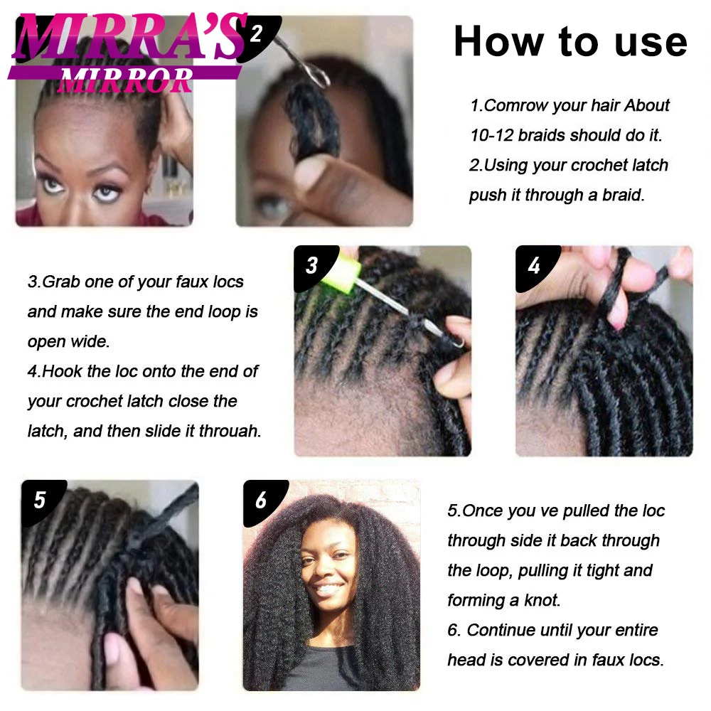 Marley Twist Braiding Hair 18/24 Inch Marley Twist Hair Afro Kinky Curly Faux Locs Crochet Hair Synthetic Marley Hair Extension