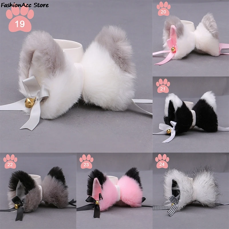 Cat Fox Ears Hairpin Fluffy Plush Cosplay Clip Barrette Party Costume Accessory