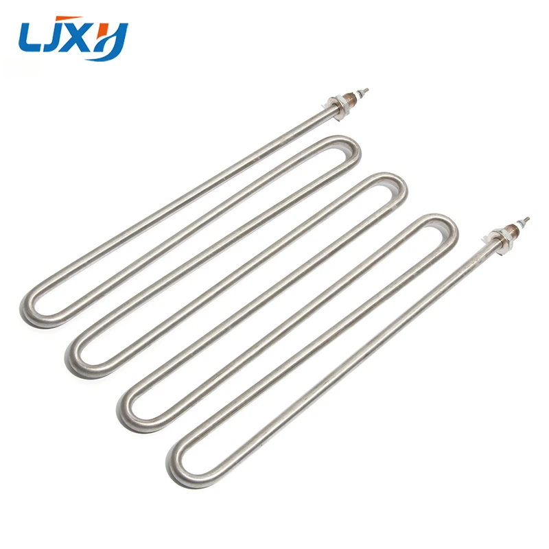 LJXH M16 4U Electric Heating Pipe All 304 SUS Tubular Double U Shape Heater Element 110V/220V/380V 3KW/4KW for Water and Oil